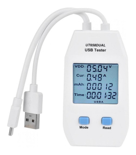 Uni-t Lcd Usb Tester Detector Voltímetro Amperímetro Digital