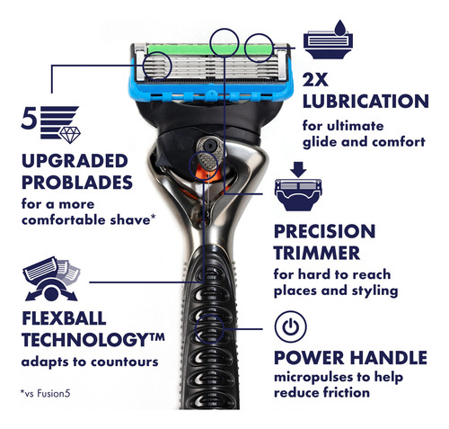 Gillette Proglide Power Razors Para Homens 1 Gillette Razor