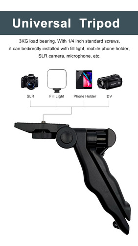 Kit De Grabacion Tripode Microfono Luz Led