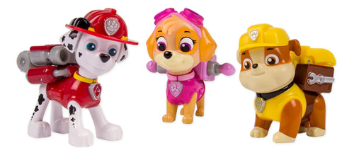 Paw Patrol Action Pack Pups Juego 3 Figuras Marshall, Skye Y