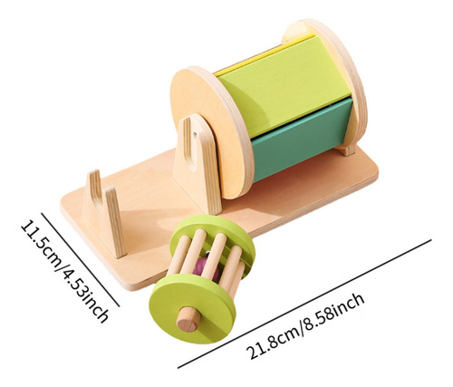 Montessori Brinquedo Rotativo Tambor Rolante Têxtil Tambor