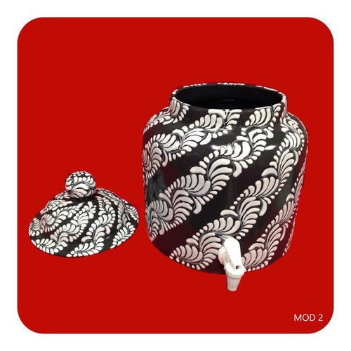 Imagen 3 de 3 de Portagarrafón Negro Estilo Barroco Talavera Poblana M2 Prt