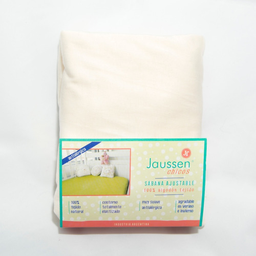 Sabana Ajustable Jaussen Jersey 100% Algodon Cuna Funcional