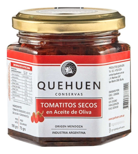 Tomatitos Secos En Aceite De Oliva - Quehuen (190g)