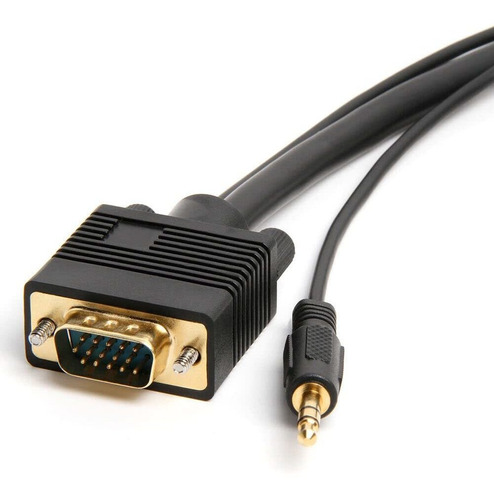 Tudin 3ft Svga Cable 3.5mm Vga Male To Monitor Cord Pc