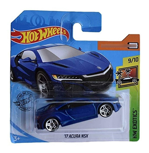 Hot Wheels '17 Acura Nsx - Tarjeta Corta, Color Azul