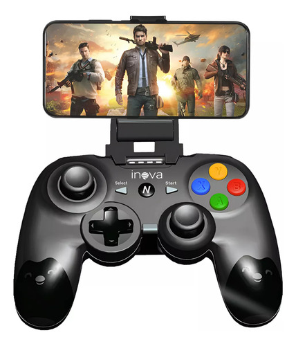 Controle Sem Fio Joystick Pc Ps3 Ps4 Switch Celular Android Cor Preto