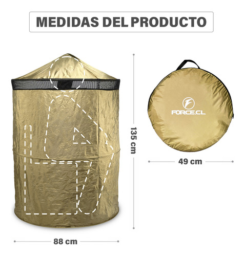 Carpa De Baño Vestidor + Silla Plegable Portatil Wc Camping