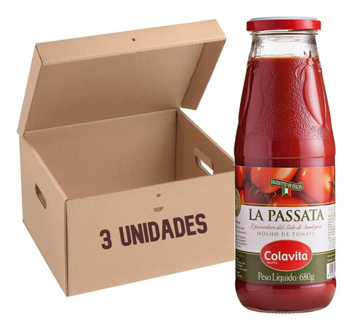 Molho De Tomate Passata Di Pomodoro Colavita 680g ( 3 Und )