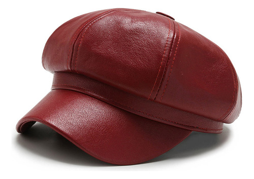 Nueva Pu Cuero Retro Gorra Literaria