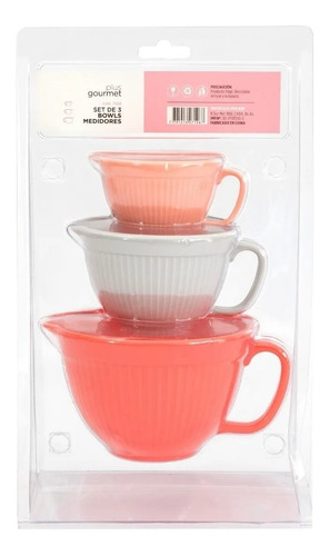 Tazas Medidoras Reposteria Melamina Cocina X3 Postres Tortas