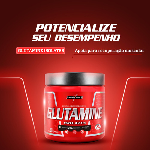 Glutamine L-Glutamina Isolada 100% Sem Sabor 300g Integralmédica