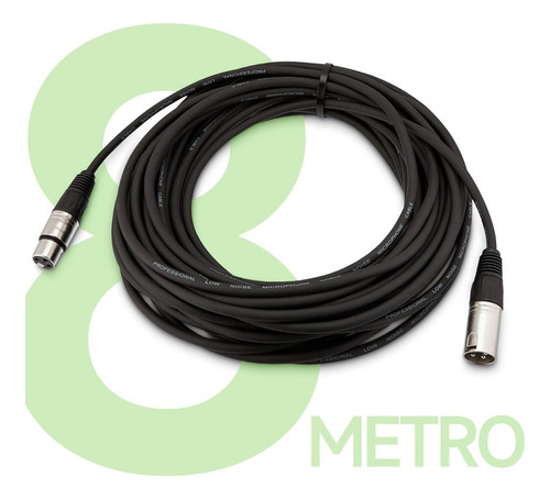 Cable Xlr Para Microfono Coneccion Pro Macho/hembra De 8m