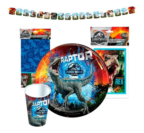 Kit Fiesta Jurassic World 2 Para 6 Niños.