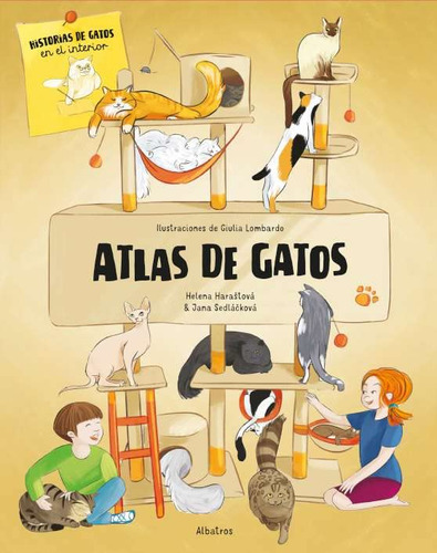 Atlas De Gatos (infantil), De Jana Sedlackova. Editorial Albatros, Tapa Dura En Español, 2022