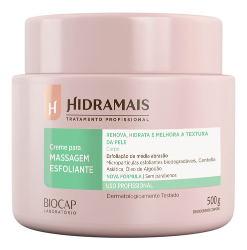 Creme Esfoliante Natural Hidramais 500g - Envio Rápido