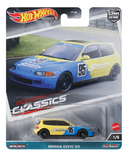 Hot Wheels Premiun / Honda Civic Eg Spoon Color Amarillo