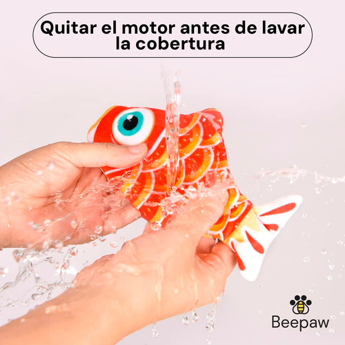 Juguete Interactivo Para Gatos Pez Bailarin Fish-e Small Color Naranja