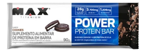 Power Protein Bar - 1 Unidade 90g Cookies - Max Titanium