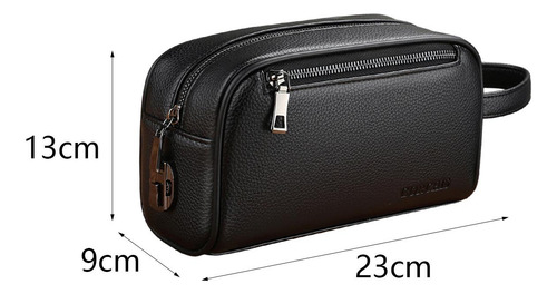 Bolso De Mano Para Hombre De Gran Negro Con Cerradura