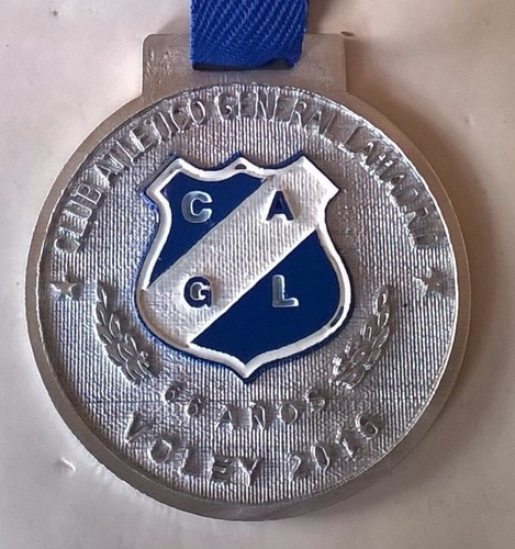Imagen 2 de 5 de Medalla Metal Futbol Hockey Handball 50 Mm