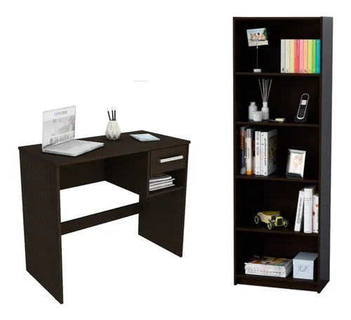 comprar Escritorio Oficina Con Cajon + Biblioteca Centro Estant Rex
