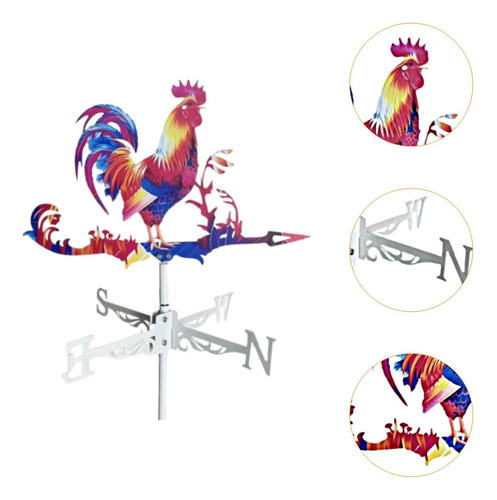 Veleta De Gallo De Hierro, Adorno De Gallo Para Jardín,