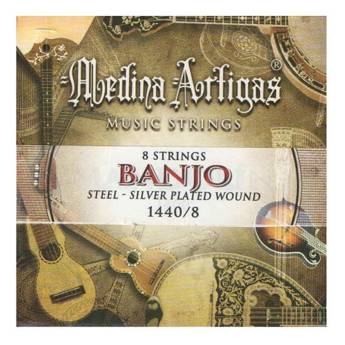 Encordado Para Banjo 8 Cuerdas Entorchadas Medina 1440/8