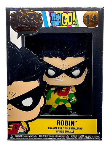 Funko Pop Pins Figura Robin 14 Teen Titans Metal Coleccion