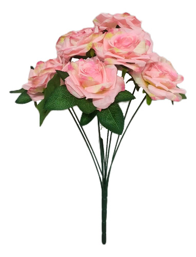 Ramo Rosas Premium 9 Flores Artificiales Cada Flor 10 Cm