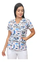 Comprar Uniformes Médicos Casual Cuello V Estampado Grey's Anatomy
