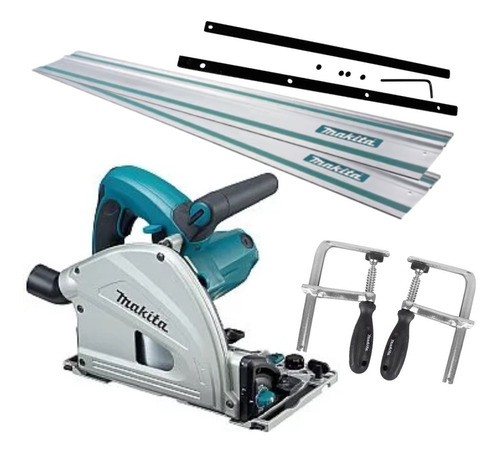 Serra Circular Sp6000 Makita 220v + Sargentos + 2 Trilhos