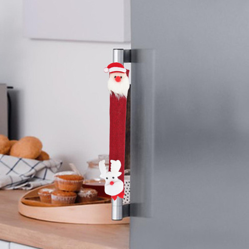 Cubiertas Navideñas Para Manijas De Puertas De Refrigerador