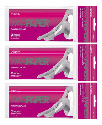 Papel Para Depilação Falso Tecido Wax Papper 75pcs Vertix