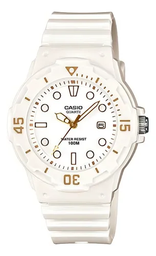 comprar Reloj Mujer Casio Lrw-200h-7e2v Análogo Retro \u002F Color de la correa Blanco Color del bisel Dorado Color del fondo Blanco