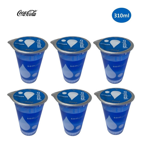 Kit 48 Água Mineral Crystal Sem Gás Copo Com 310ml Coca-cola