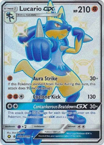Lucario Gx Sv64/sv94 Shiny Ultra Raro Pokemon Tcg (Usado)