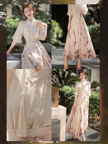 Disfraz Hanfu, Conjunto De Falda Corta Con Botones, Camisa Con Botones Para Mujer