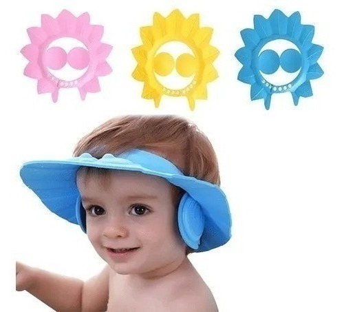 Gorro Visera Ducha Con Protector Oreja Para Bebés Y Niños