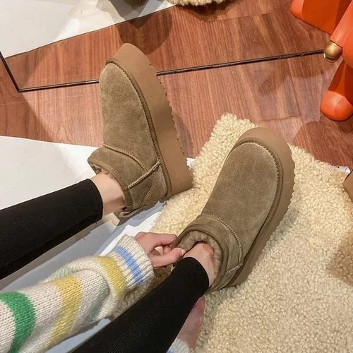 Bota Tipo Pantufla Forrada Para Mujer