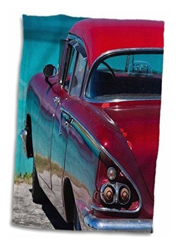 3d Rose Cuba-varadero Beach-classic 1958 Car-ca11 Wbi0923-wa