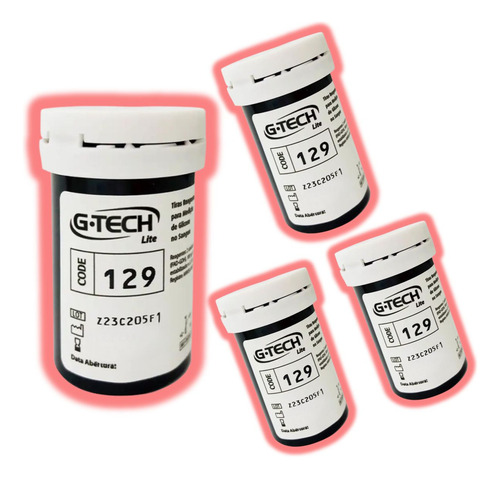 200 Tiras Glicemia G-tech Lite Fitas Glicose Diabete