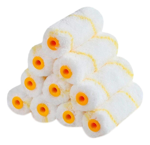 30 Piezas Kit De Cepillos De Rodillo De Pintura Amarillo