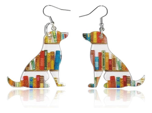 Pendientes De Libro De Perro Pendientes Colgantes De Libro D