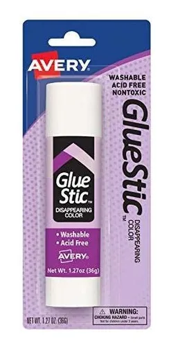 Avery Glue Stic Desaparición Del Color Púrpura, 1,27 Oz, Lav