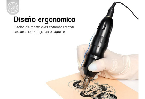 Máquina de tatuagem Wolf Tattoo Pen TOTOP V1 cor preta