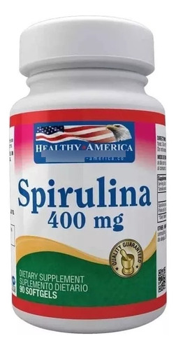 Spirulina 400mg 90 Softgels Espirulina Healthy America