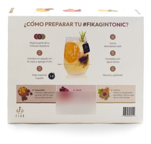 Imagen 3 de 9 de Kit Gintonic Caja Mixologia Botanica Copa Infusiones Sorbete