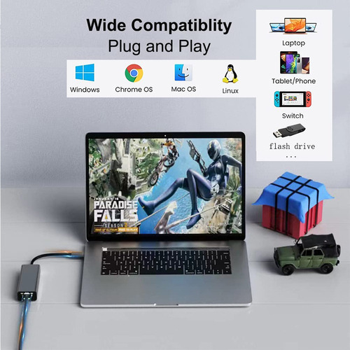 Mini Adaptador Tipo Usb A Ethernet/rj45- 100mbps Económic