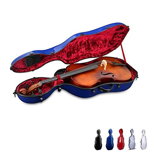 Crossrock Fiberglass Cello 4 4 Full Size Hardshell Case Wit